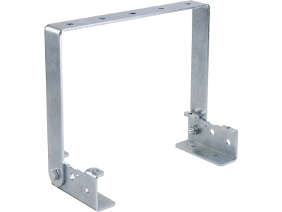 Adjustable bracket for wall-mounting pole mounting and light tower mounting